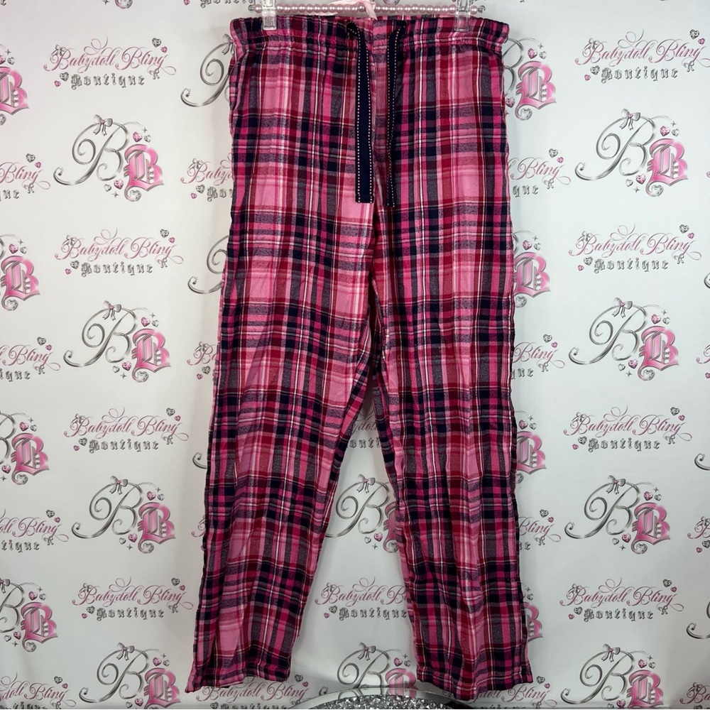 Sandra and Tiffany New York pj pants Cozy Pink Plaid Women's Pajama Pants